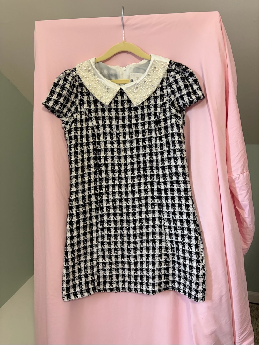 Rare Editions Black & White Tweed Dress size 10